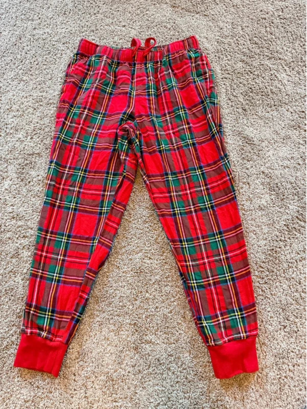 Red Plaid Cozy Pajama Pants